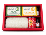 Kit Natal Canela e Cravo – Sabonetes Naturais, Óleos Essenciais e Bucha Vegetal