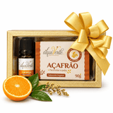Kit com óleo essencial de Laranja e sabonete vegetal de Açafrão