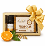 Kit com óleo essencial de Laranja e sabonete vegetal de Própolis