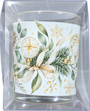 Vela aromática Gingerbread Alquiverde vista de lado, na caixa transparente